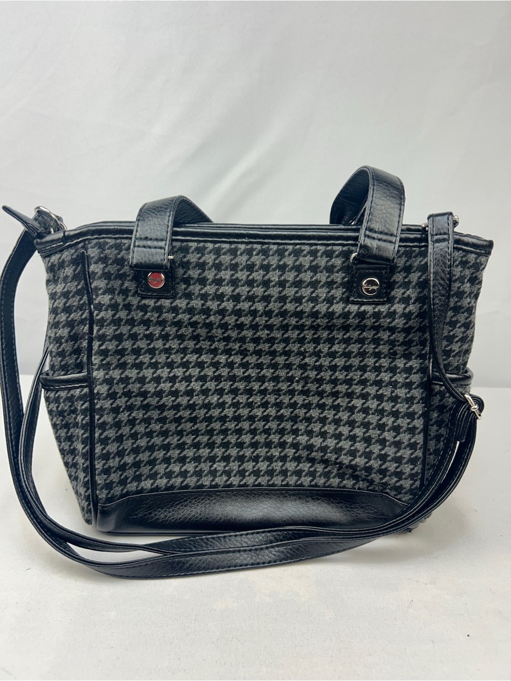 thirty-one Black & Gray Houndstooth Shoulder Bag
